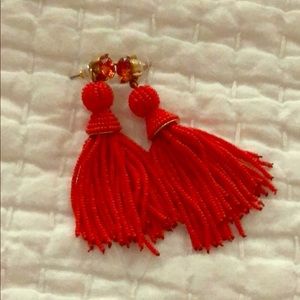 Ann Taylor red beaded earrings